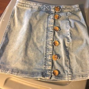 Free People Jean Skirt